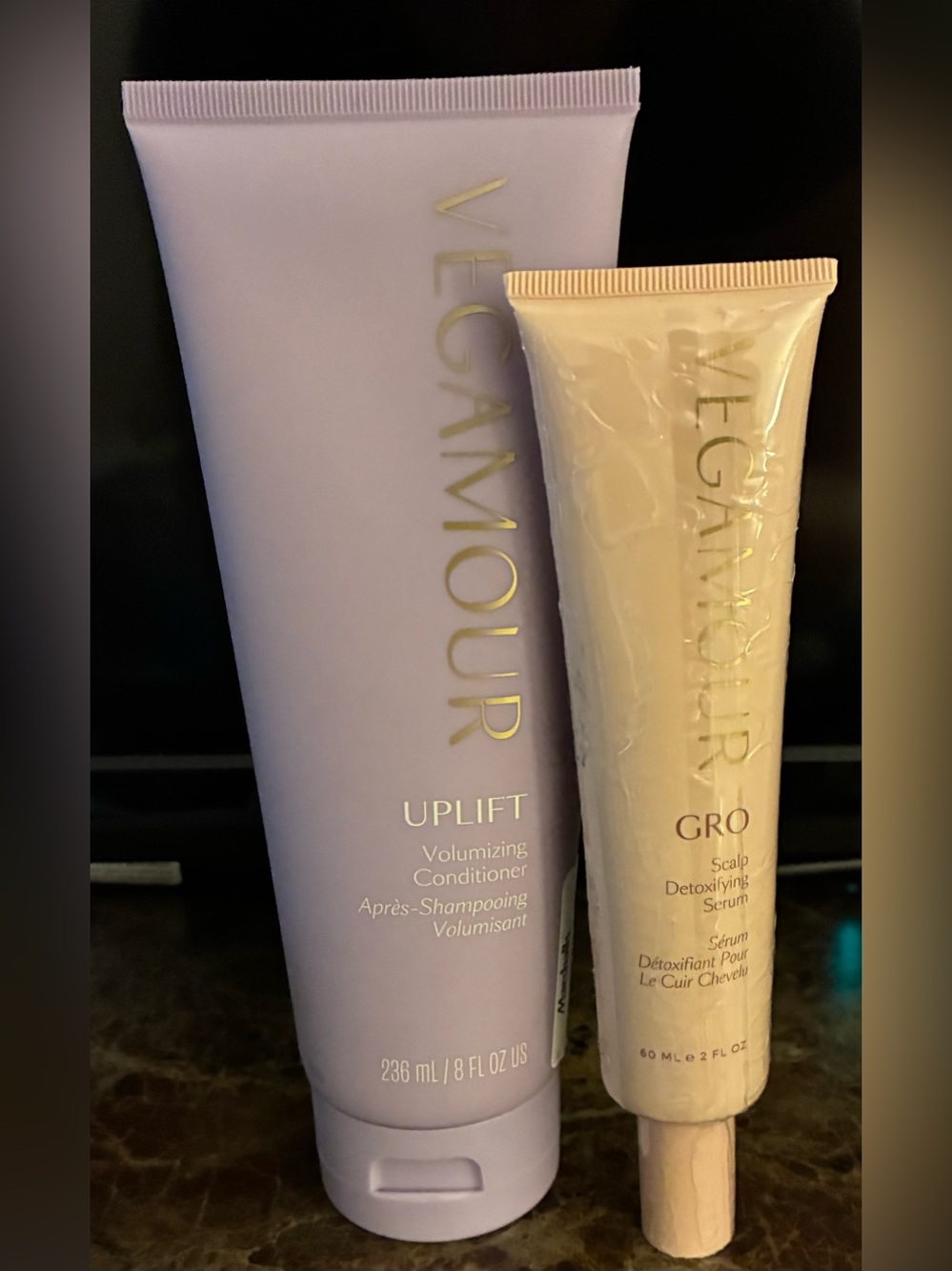 VEGAMOUR GRO Scalp Detox Serum 2oz & UPLIFT Conditioner 8oz Set New Sealed